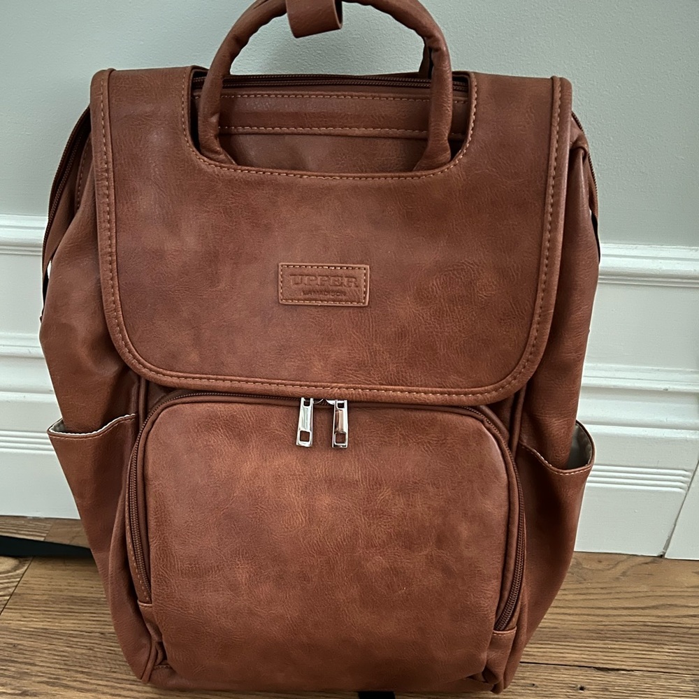 Upper LA Madison vegan leather diaper bag.